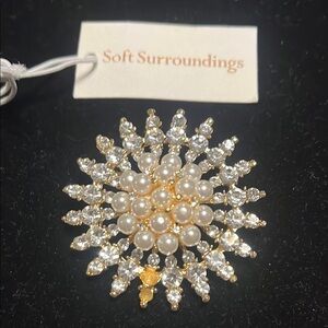 Soft Surroundings Gold and Silver Brooch